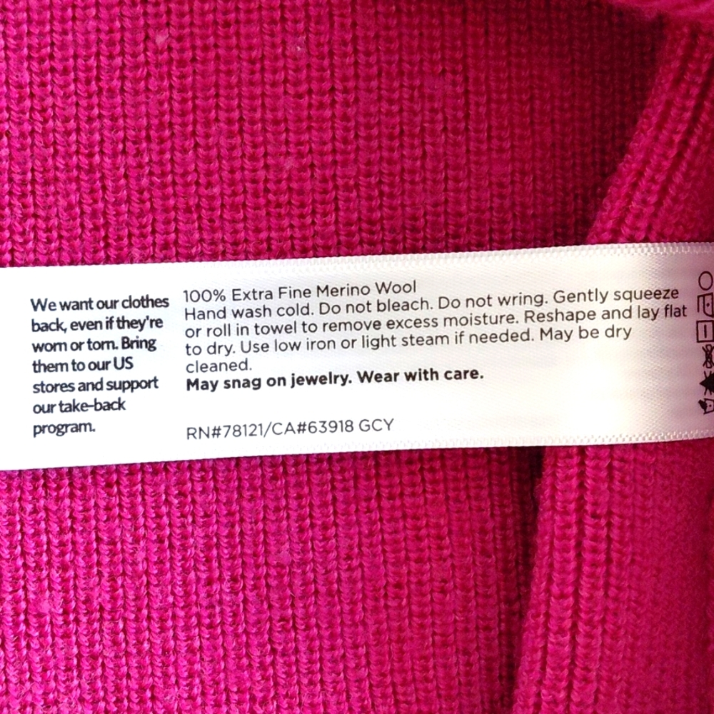 Eileen Fisher Fuchsia Turtleneck Sweater - Picture 4 of 5